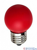 Лампа  для белт-лайт  E27  LED   1W  красный  230V  5LED, LB-37 Feron