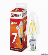 Лампа  E14  F-LED  Свеча    7W  6500К  B35  CL  630Lm  230V  deco IN HOME