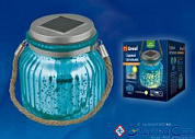 Cветильник сад-парк на солнеч батар подвес USL-M-210/GN120 Blue Jar IP44 UNIEL