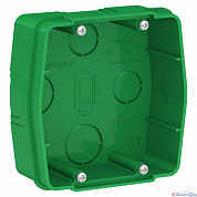 Коробка монтажная для силовых розеток с/у зеленая Schneider
