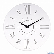 Часы настенные из металла, d=32 см, белый 3231-001 "Классика" Рубин