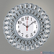 Часы настенные круглые d=31 см, корпус серый с белой патиной "Классика" "Рубин"