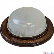 Светильник круг настенно-потолочный без решетки НБО 03-60-021 орех IP54  ЭРА