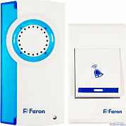Звонок электрический дверной, 32 мелодии, белый, синий E-221   Feron