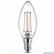Лампа  E14  F-LED  Свеча    4W  3000K  В35  CL   400Lm  220V  Philips