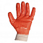 Перчатки защитные c полным нитриловым покрытием, подкладка 100% хлопок, цвет оранжевый/синий, L (Je