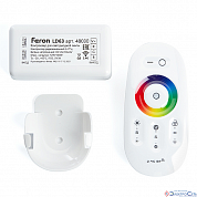 Контроллер RGB для светодиодной ленты с П/У белый,12-24V, LD63 Feron