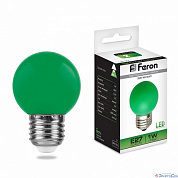 Лампа  для белт-лайт  E27  LED   1W  зеленый  230V  5LED, LB-37 Feron