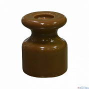 Изолятор керамический  для наружного монтажа  коричневый D20*24 (для 3-х жил.) Мезонин
